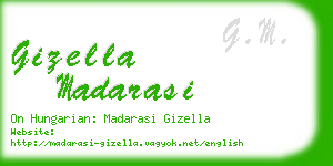 gizella madarasi business card